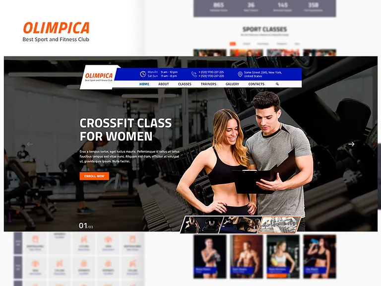 Olimpica — Sport & fitness club website