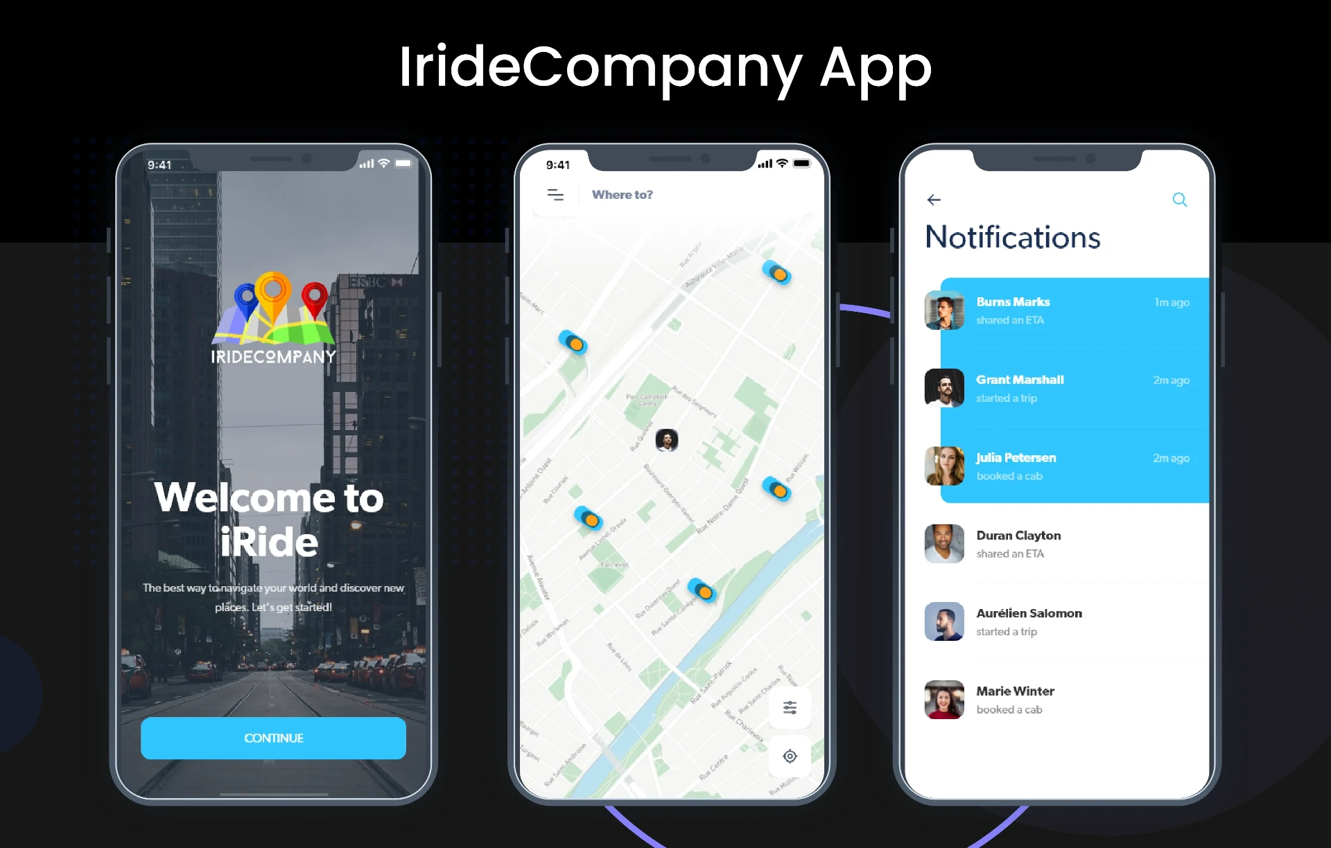 iRide Company — Ride-hailing app